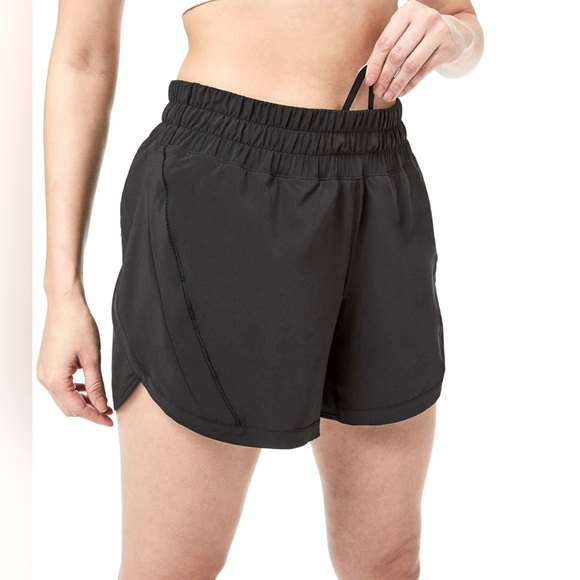 Lululemon Track That Short 5" Mid Rise Round
Hem Elastic Waistband Black 0 - Picture 3 of 9